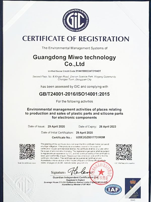ISO 90012015 certificate