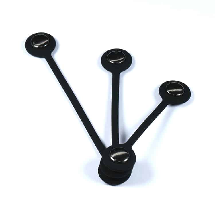 Black magnetic silicone ties-5