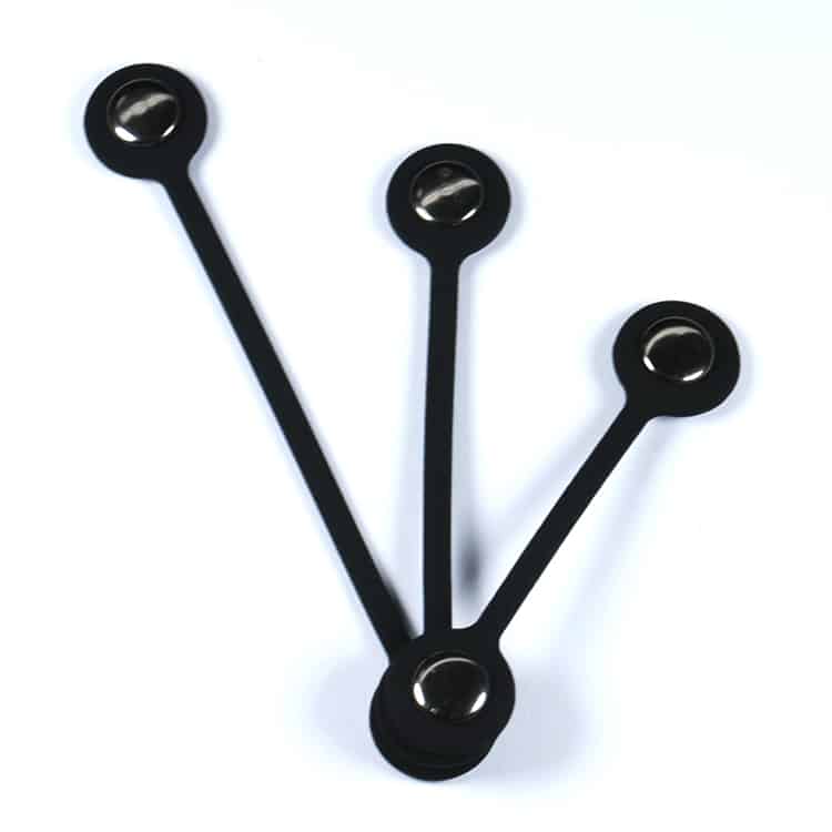 Black magnetic silicone ties-6