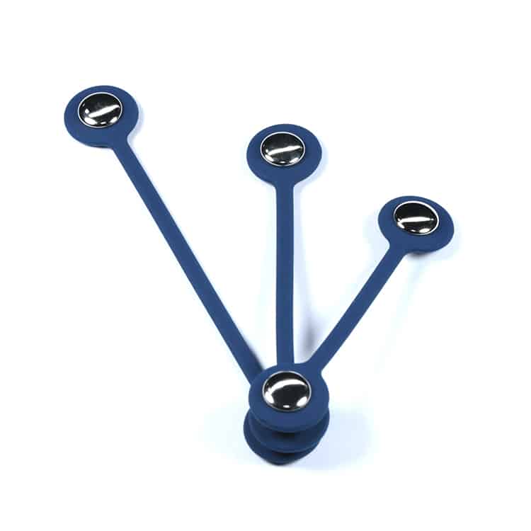 Navy blue magnetic silicone ties-1