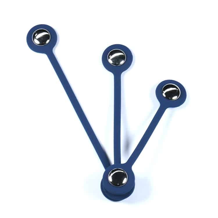 Navy blue magnetic silicone ties-2