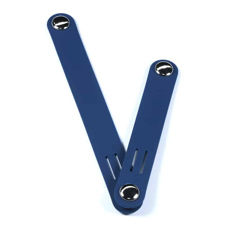 Navy blue magnetic silicone ties-3